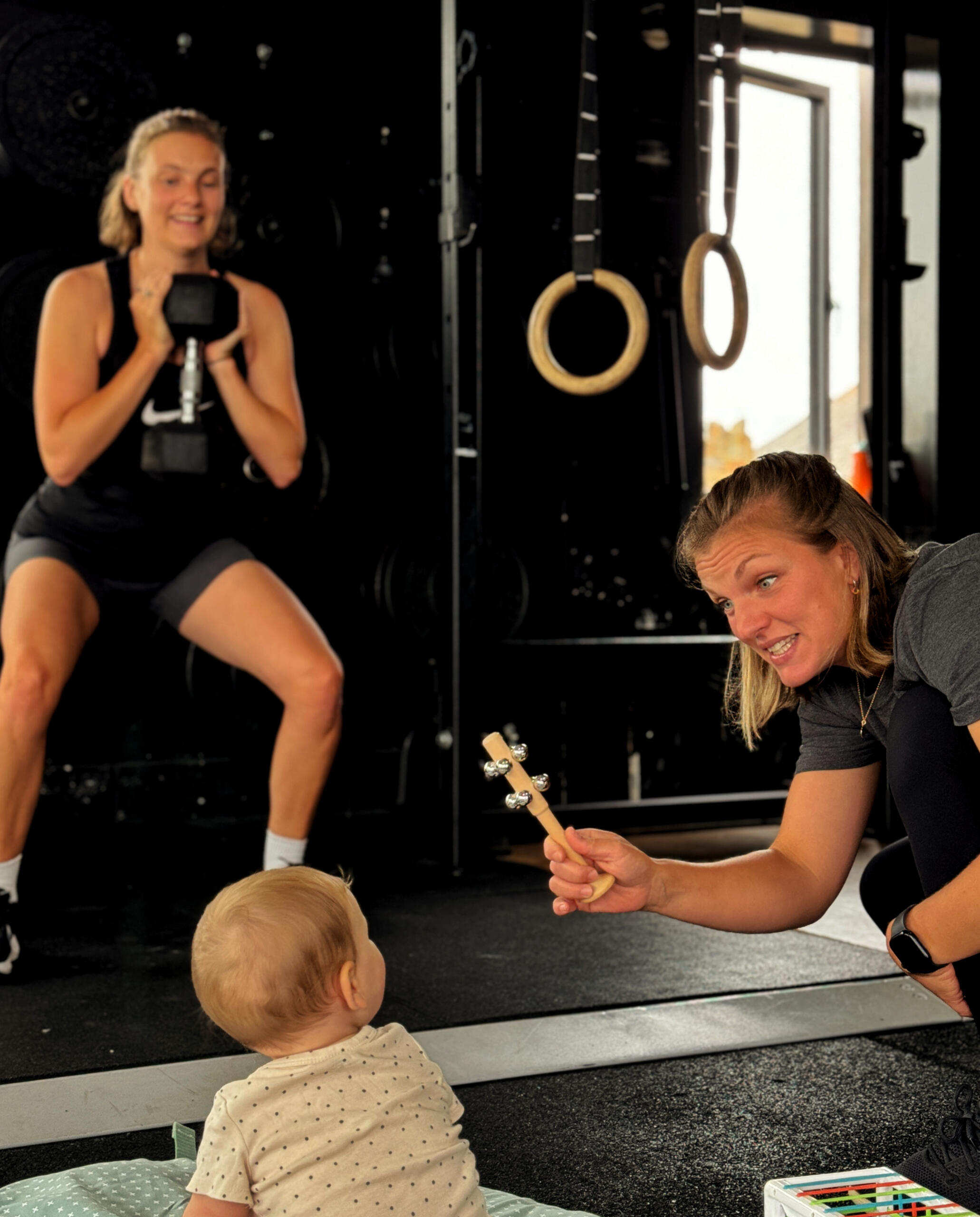 New mum trying an EMS workout New mum trying an EMS workout for postpartum support. Using EMS to improve pelvic floor recovery and for general strength and wellbeing training